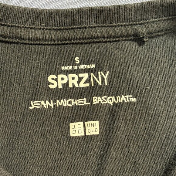 Uniqlo Jean-Michel Basquiat Graphic Print T-Shirt Black Mens Size Small New York - Picture 3 of 7